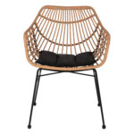 ΠΟΛΥΘΡΟΝΑ ΕΠΑΓΓΕΛΜΑΤΙΚΗ ΜΑΥΡΟ ΜΕΤΑΛΛΟ RATTAN ΜΠΕΖ & ΜΑΞΙΛΑΡΙ HM5864.01 58,5x60,5x80 εκ. - Image 3