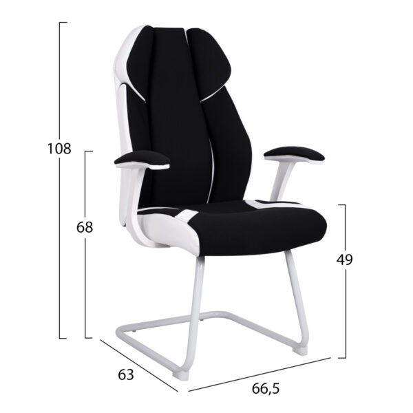 ΠΟΛΥΘΡΟΝΑ ZAHARA HM1102.02 ΣΕ ΧΡΩΜΑ ΜΑΥΡΟ ΜΕ ΑΣΠΡΟ 66,5x63x108cm - Image 2