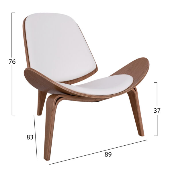 ΠΟΛΥΘΡΟΝΑ SUPERIOR PLUS HM1128.03 ΦΥΣΙΚΟ ΜΕ ΛΕΥΚΟ ΜΑΞΙΛΑΡΙ PU 89x83x76Yεκ. - Image 2