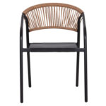 ΠΟΛΥΘΡΟΝΑ HOMAN HM6430.03 ΜΑΥΡΟ ΜΕΤΑΛΛΟ & TEXTILENE--ΜΠΕΖ P.E.RATTAN 53x58x75Υεκ - Image 3