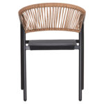 ΠΟΛΥΘΡΟΝΑ HOMAN HM6430.03 ΜΑΥΡΟ ΜΕΤΑΛΛΟ & TEXTILENE--ΜΠΕΖ P.E.RATTAN 53x58x75Υεκ - Image 6