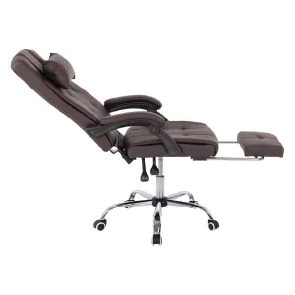 ΠΟΛΥΘΡΟΝΑ ΓΡΑΦΕΙΟΥ ΔΙΕΥΘΥΝΤΙΚΗ ΚΑΦΕ HM1057.19 ΜΕ ΠΤΥΣΣΟΜΕΝΟ ΥΠΟΠΟΔΙΟ 58x71x128Y εκ. - Image 5