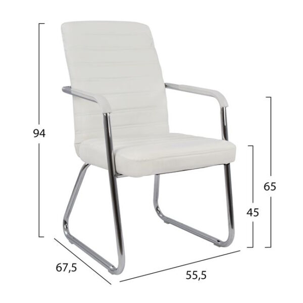 ΠΟΛΥΘΡΟΝΑ DALEY HM1021.02 ΛΕΥΚΗ 55,5x67,5x94 εκ. - Image 2