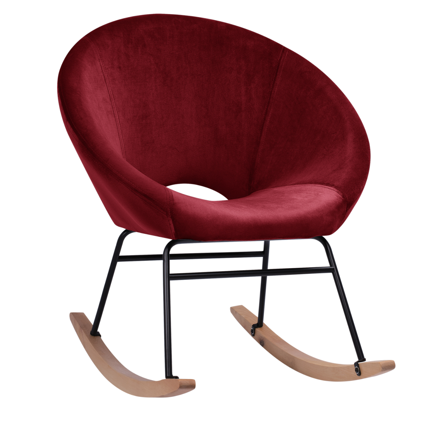 HM8399.06 ΠΟΛΥΘΡΟΝΑ ΚΟΥΝΙΣΤΗ PAULINA HM8399.06 ΚΟΚΚΙΝΟ ΒΟΥΡΓΟΥΝΔΙΑΣ ΒΕΛΟΥΔΟ 76X86X76Υ εκ. - Image 1
