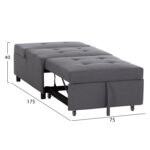 ΠΟΛΥΘΡΟΝΑ-ΚΡΕΒΑΤΙ LIBRE HM3295.01 ΓΚΡΙ ΥΦΑΣΜΑ 75x106x87Υεκ. - Image 3