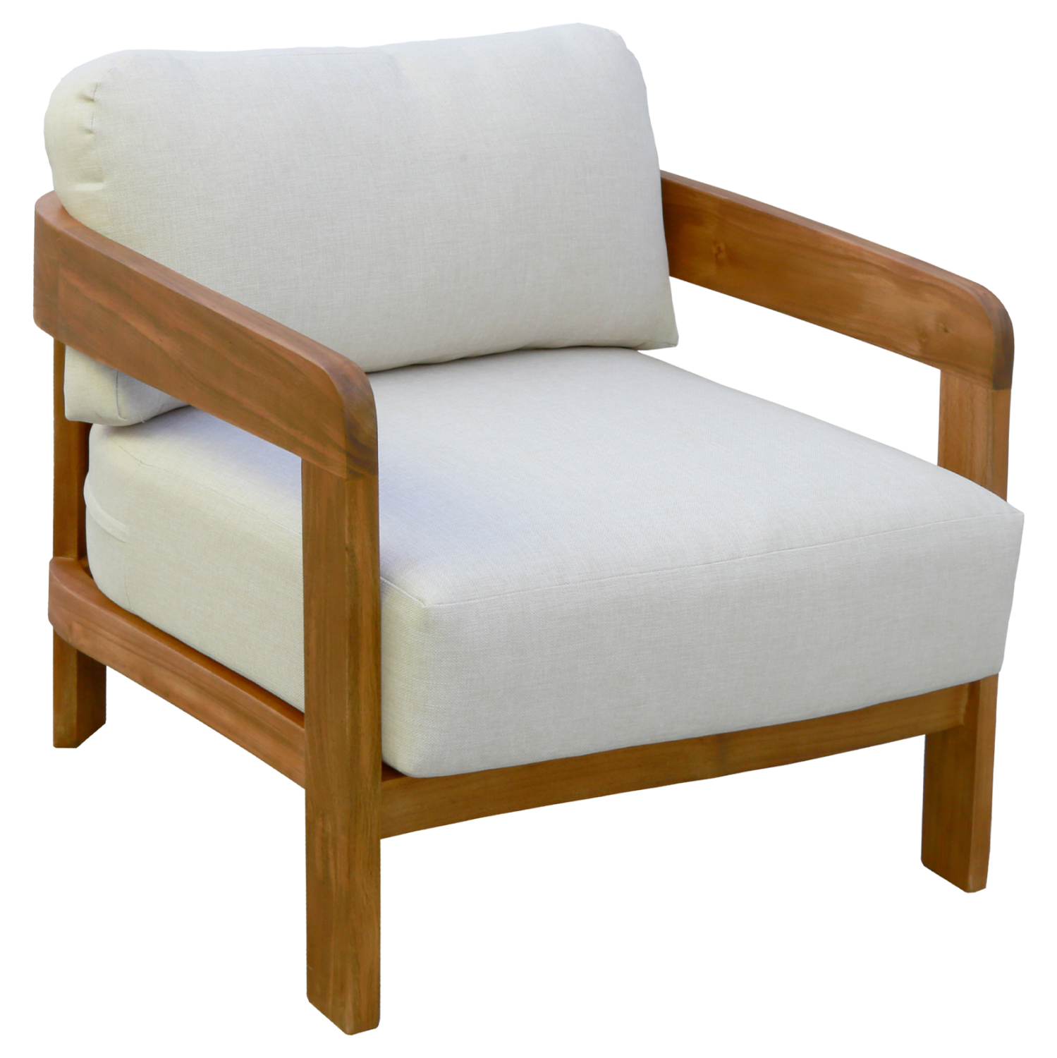 HM6513 ΠΟΛΥΘΡΟΝΑ LOUNGE ΕΞ.ΧΩΡΟΥ SOLARA HM6513 ΞΥΛΟ ΑΚΑΚΙΑΣ ΦΥΣΙΚΟ-ΜΑΞΙΛΑΡΙΑ ΕΚΡΟΥ 75x75x63Υεκ - Image 1