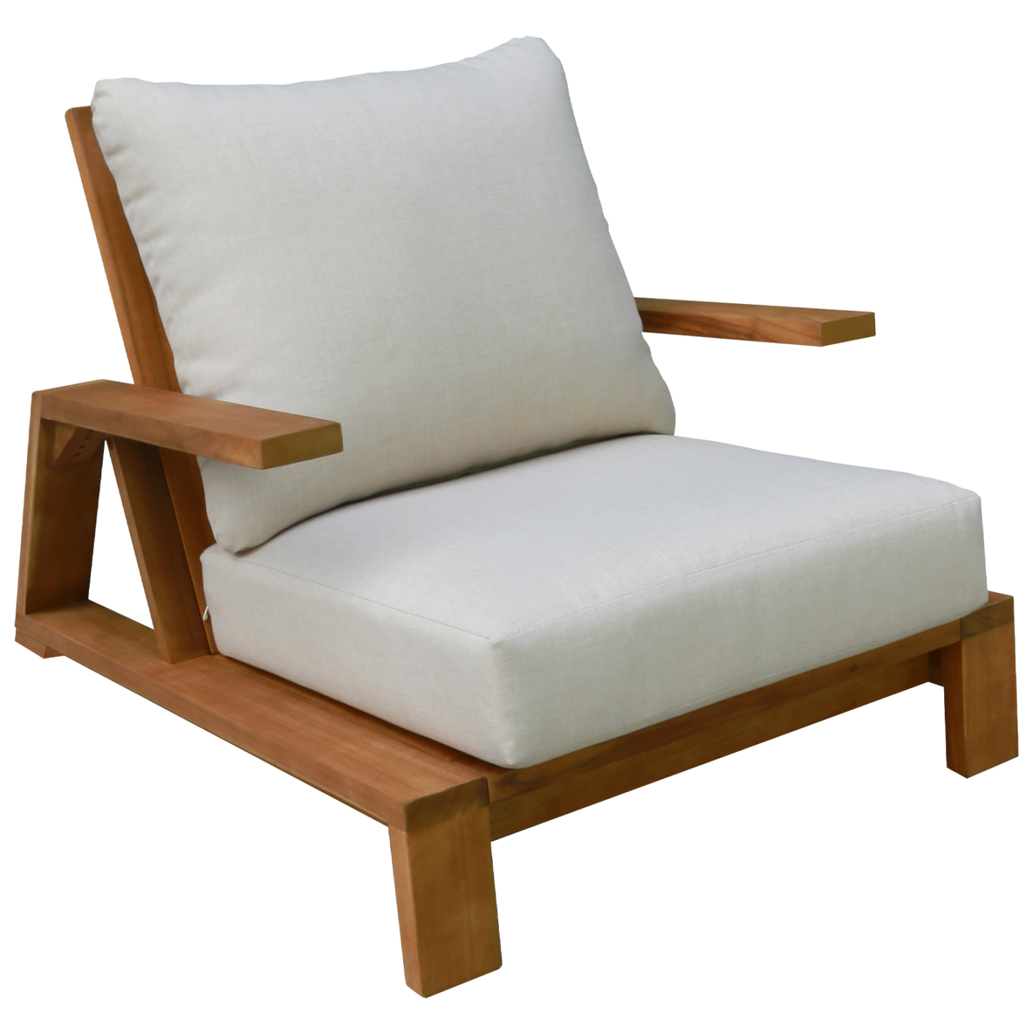 HM6641 ΠΟΛΥΘΡΟΝΑ LOUNGE MIREX HM6641 ΞΥΛΟ ΑΚΑΚΙΑΣ ΦΥΣΙΚΟ-ΕΚΡΟΥ ΜΑΞΙΛΑΡΙΑ 81x96x68Υεκ - Image 1