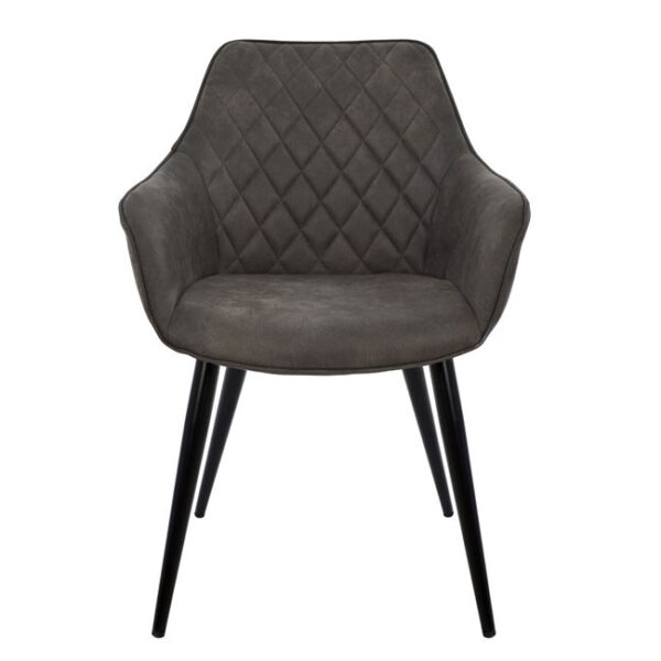 ΠΟΛΥΘΡΟΝΑ MANDO HM8006.10 ΜΕ ΓΚΡΙ NUBUCK ΥΦΑΣΜΑ 60x60x84 εκ. - Image 3