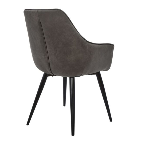 ΠΟΛΥΘΡΟΝΑ MANDO HM8006.10 ΜΕ ΓΚΡΙ NUBUCK ΥΦΑΣΜΑ 60x60x84 εκ. - Image 5