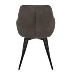 ΠΟΛΥΘΡΟΝΑ MANDO HM8006.10 ΜΕ ΓΚΡΙ NUBUCK ΥΦΑΣΜΑ 60x60x84 εκ. - Image 6