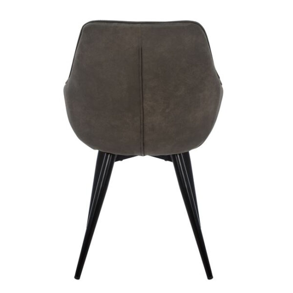 ΠΟΛΥΘΡΟΝΑ MANDO HM8006.10 ΜΕ ΓΚΡΙ NUBUCK ΥΦΑΣΜΑ 60x60x84 εκ. - Image 6
