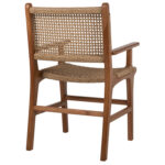 ΠΟΛΥΘΡΟΝΑ ΜΑΣΙΦ ΞΥΛΟ ΤEAK ΦΥΣΙΚΟ RATTAN ΣΧΟΙΝΙ 54Χ58Χ88Υεκ.HM9385.01 - Image 5