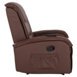ΠΟΛΥΘΡΟΝΑ RELAX ΜΕ ΜΗΧΑΝΙΣΜΟ MASSAGE ROCCA HM0026.03 PU ΚΑΦΕ ΣΚΟΥΡΟ 80x96x97 εκ. - Image 4