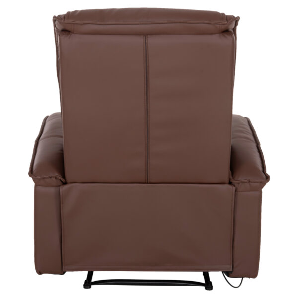 ΠΟΛΥΘΡΟΝΑ RELAX ΜΕ ΜΗΧΑΝΙΣΜΟ MASSAGE ROCCA HM0026.03 PU ΚΑΦΕ ΣΚΟΥΡΟ 80x96x97 εκ. - Image 6