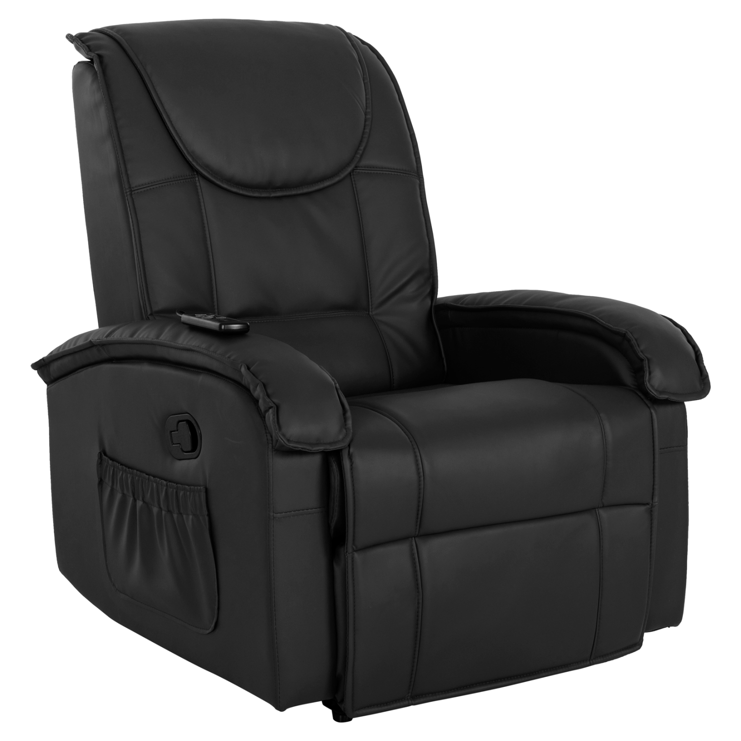 HM0026.01 ΠΟΛΥΘΡΟΝΑ RELAX ΜΕ ΜΗΧΑΝΙΣΜΟ MASSAGE ROCCA HM0026.01 PU ΜΑΥΡΟ 88x90x80 εκ. - Image 1