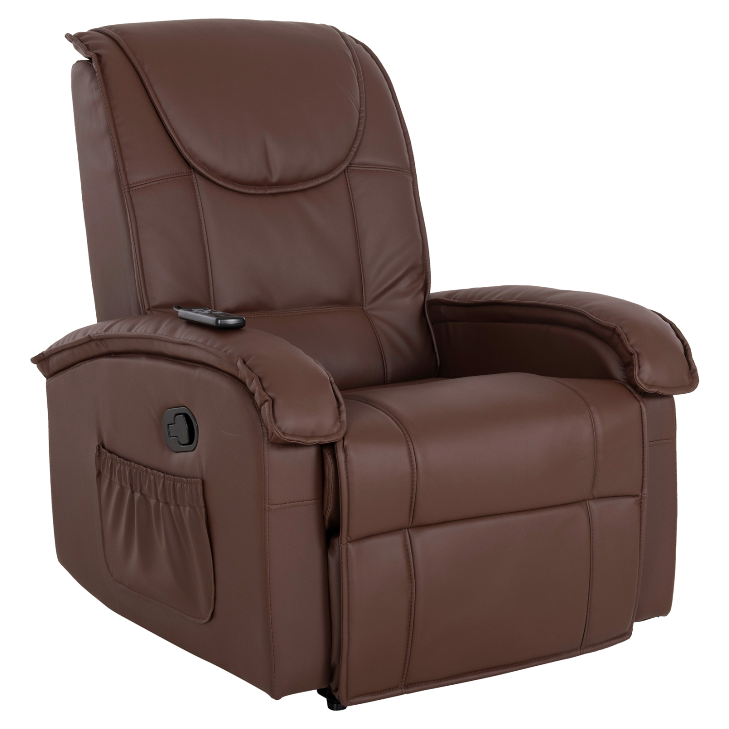 HM0026.03 ΠΟΛΥΘΡΟΝΑ RELAX ΜΕ ΜΗΧΑΝΙΣΜΟ MASSAGE ROCCA HM0026.03 PU ΚΑΦΕ ΣΚΟΥΡΟ 80x96x97 εκ. - Image 1