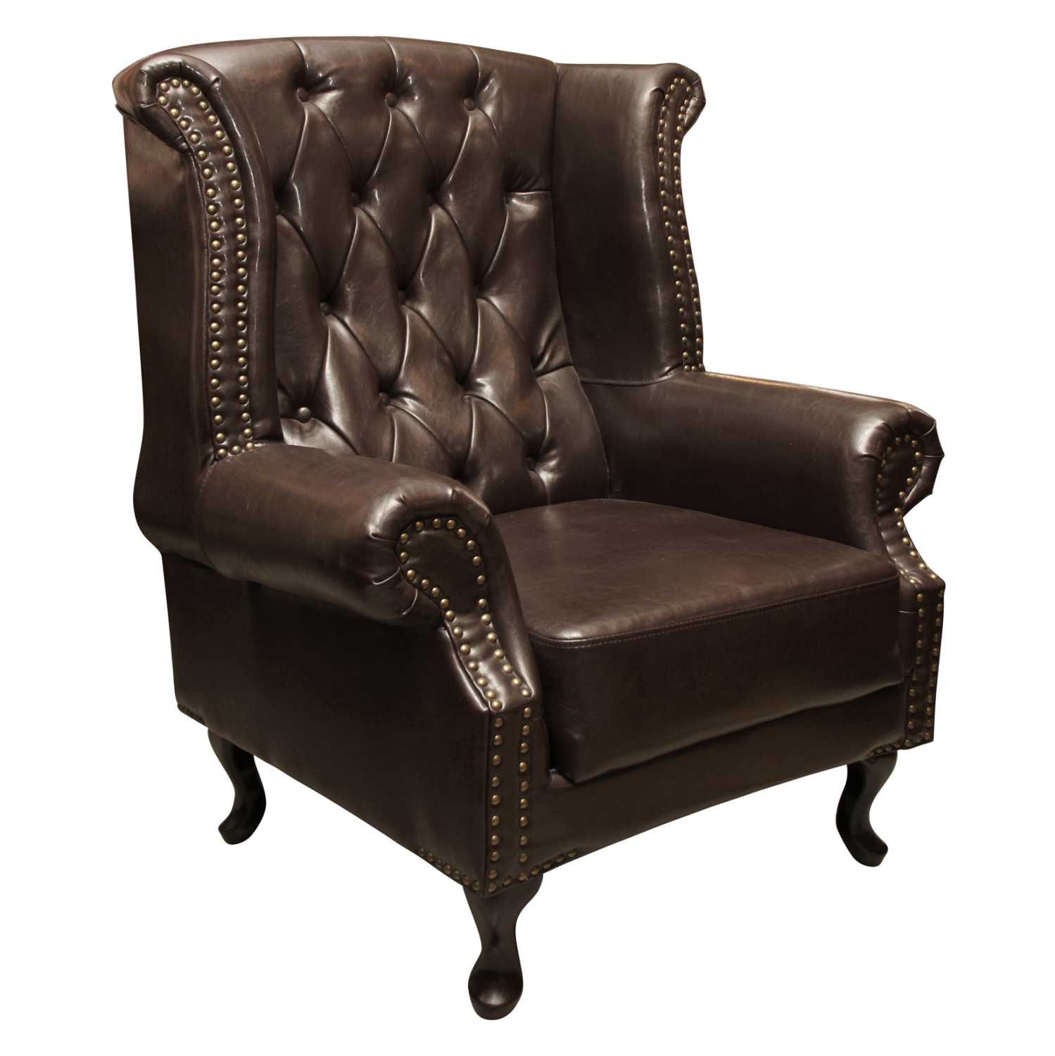 HM0053.01 ΠΟΛΥΘΡΟΝΑ-ΜΠΕΡΖΕΡΑ T.CHESTERFIELD POLINA HM0053.01 PU ΣΚ.ΚΑΦΕ 83x75x107 εκ. - Image 1