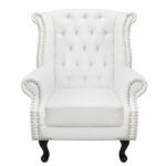 ΠΟΛΥΘΡΟΝΑ-ΜΠΕΡΖΕΡΑ T.CHESTERFIELD POLINA HM0053.02 PU ΛΕΥΚΟ ΜΑΤ 83x75x107Yεκ. - Image 2