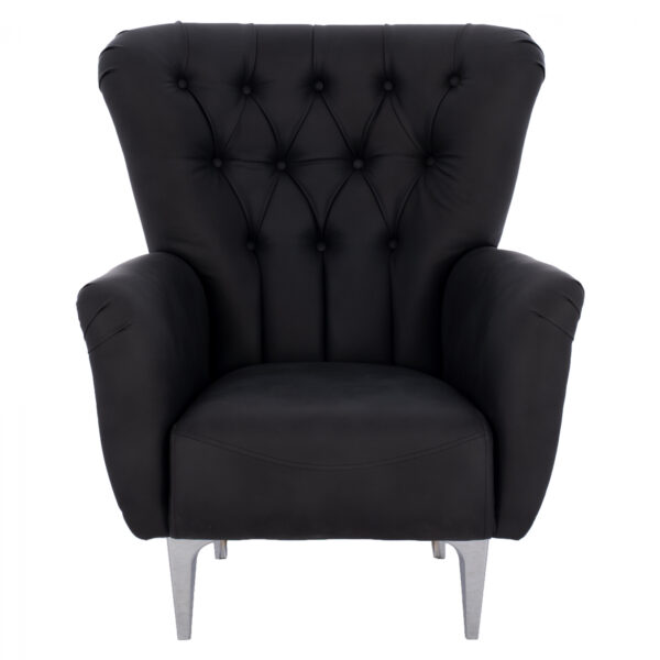 ΠΟΛΥΘΡΟΝΑ ΜΠΕΡΖΕΡΑ Τ. CHESTERFIELD ΣΕ ΧΡΩΜΑ ΜΑΥΡΟ HM9217.01 87x88x100 εκ. - Image 3