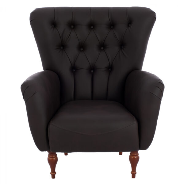 ΠΟΛΥΘΡΟΝΑ ΜΠΕΡΖΕΡΑ Τ. CHESTERFIELD ΣΕ ΧΡΩΜΑ ΚΑΦΕ HM9217.03 87x88x100 εκ. - Image 3