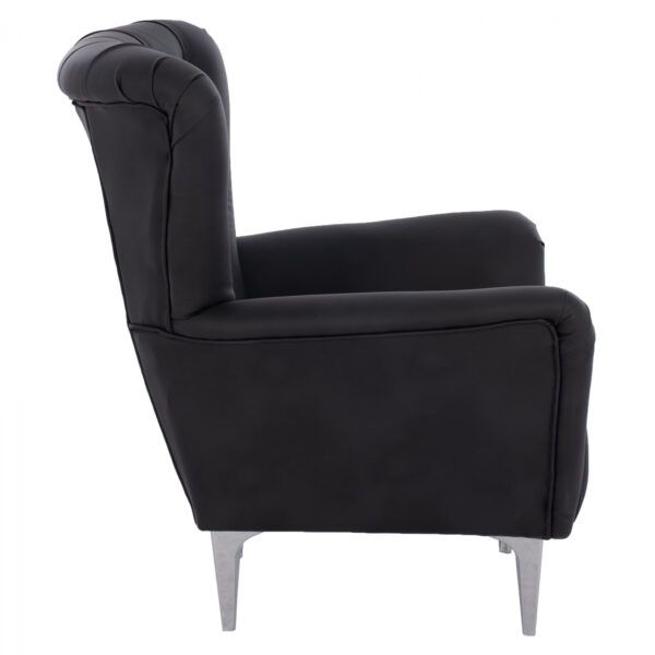ΠΟΛΥΘΡΟΝΑ ΜΠΕΡΖΕΡΑ Τ. CHESTERFIELD ΣΕ ΧΡΩΜΑ ΜΑΥΡΟ HM9217.01 87x88x100 εκ. - Image 4