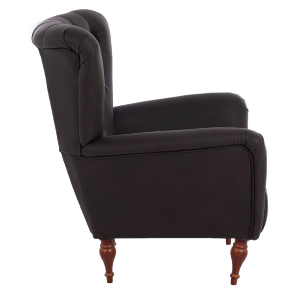 ΠΟΛΥΘΡΟΝΑ ΜΠΕΡΖΕΡΑ Τ. CHESTERFIELD ΣΕ ΧΡΩΜΑ ΚΑΦΕ HM9217.03 87x88x100 εκ. - Image 4