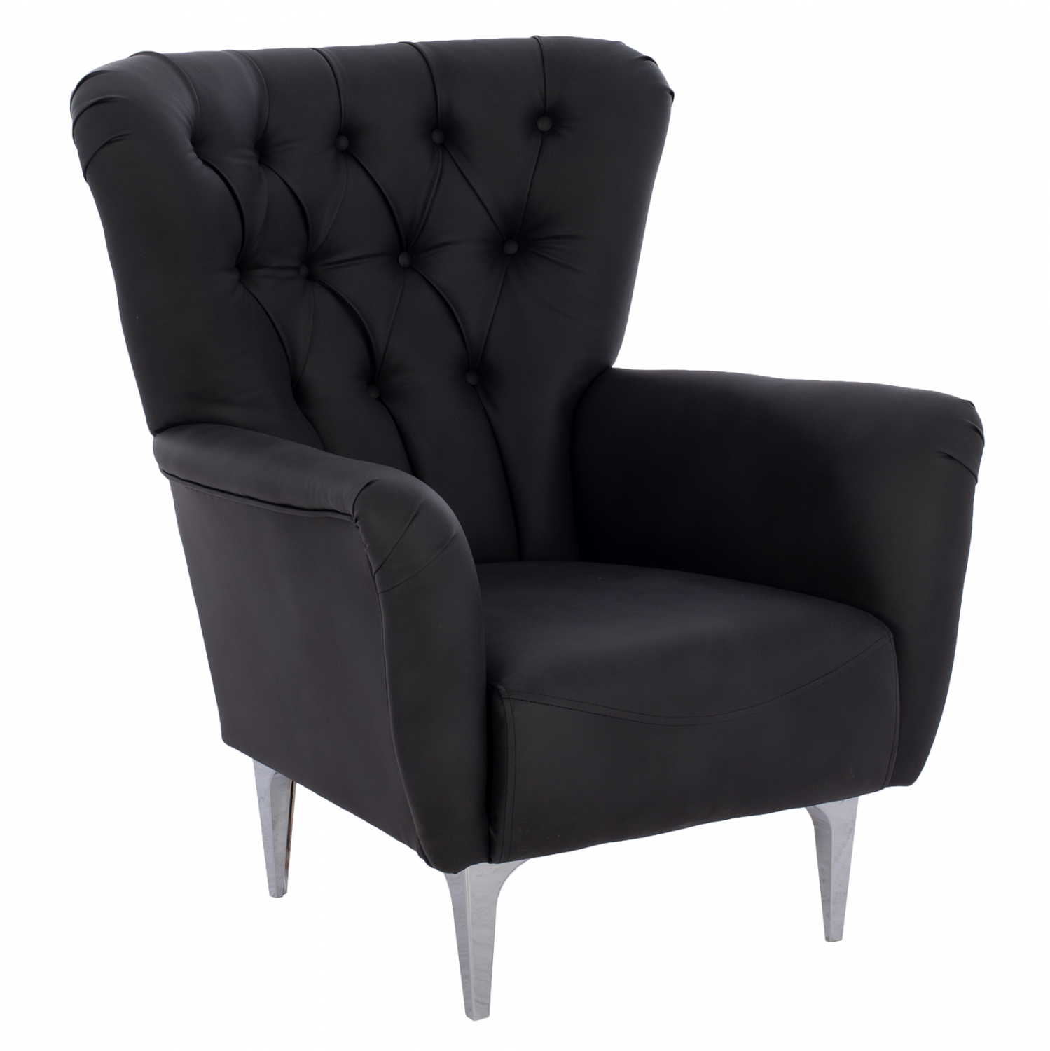 HM9217.01 ΠΟΛΥΘΡΟΝΑ ΜΠΕΡΖΕΡΑ Τ. CHESTERFIELD ΣΕ ΧΡΩΜΑ ΜΑΥΡΟ HM9217.01 87x88x100 εκ. - Image 1