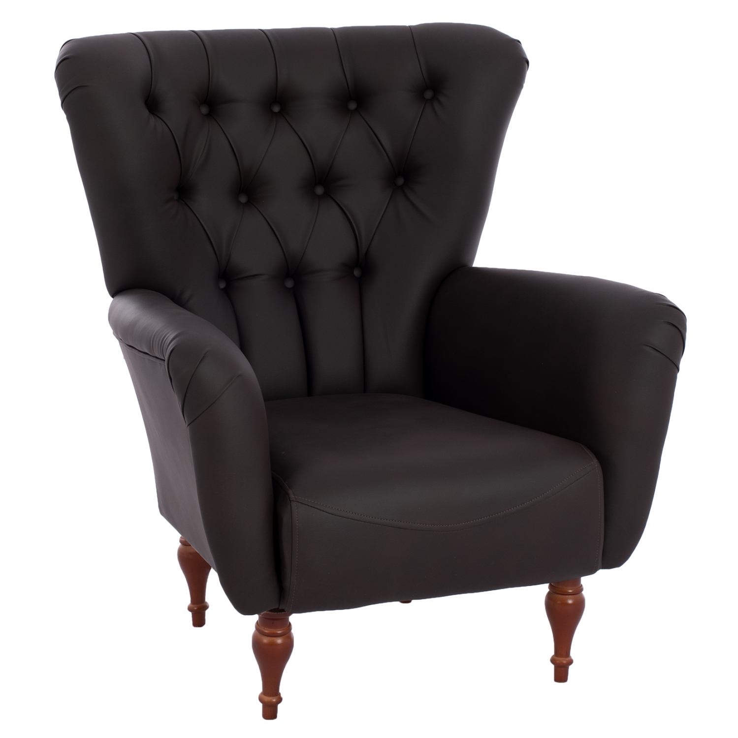 HM9217.03 ΠΟΛΥΘΡΟΝΑ ΜΠΕΡΖΕΡΑ Τ. CHESTERFIELD ΣΕ ΧΡΩΜΑ ΚΑΦΕ HM9217.03 87x88x100 εκ. - Image 1