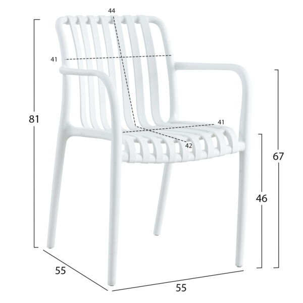 ΠΟΛΥΘΡΟΝΑ ΠΟΛΥΠΡΟΠΥΛΕΝΙΟΥ TIPPY HM5940.01 ΛΕΥΚΗ 55x55x81Υεκ. - Image 2