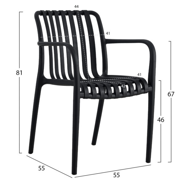 ΠΟΛΥΘΡΟΝΑ ΠΟΛΥΠΡΟΠΥΛΕΝΙΟΥ TIPPY HM5940.02 ΜΑΥΡΗ 55x55x81Υεκ. - Image 2