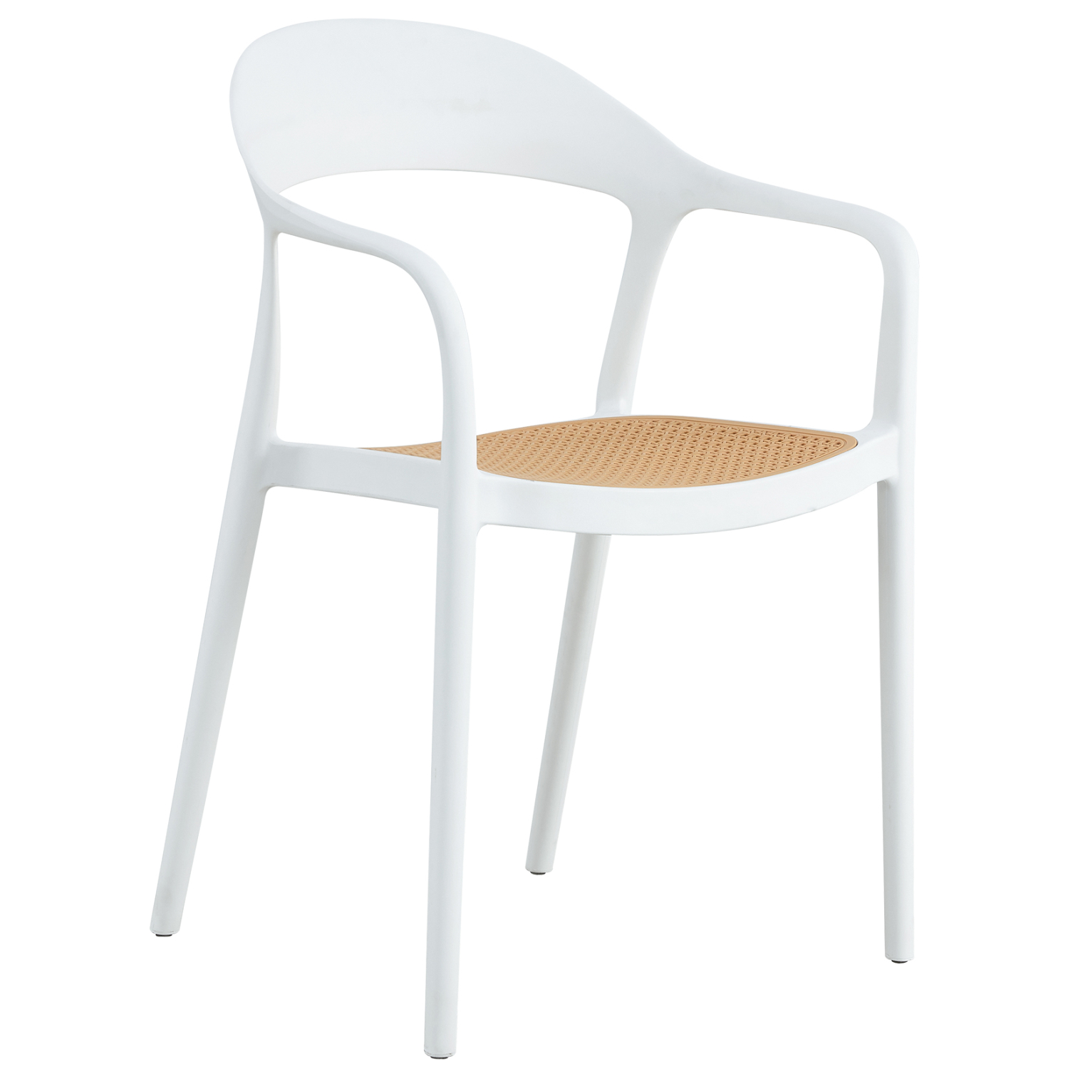 HM5935.01 ΠΟΛΥΘΡΟΝΑ ΠΟΛΥΠΡΟΠΥΛΕΝΙΟΥ CLEO HM5935.01 ΛΕΥΚΗ ME ΜΠΕΖ ΨΑΘΑ 57x53x81Υ εκ. - Image 1