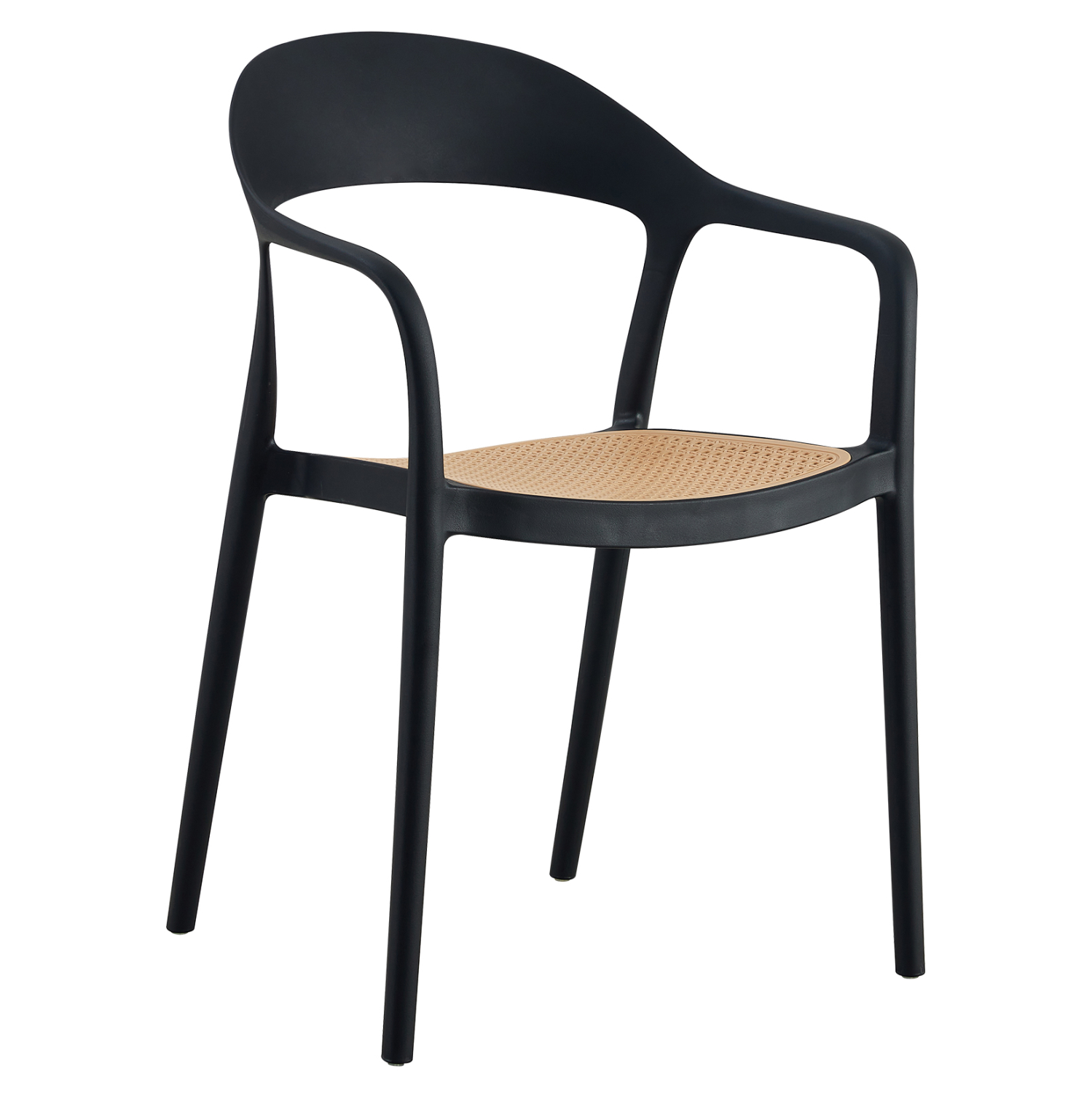 HM5935.02 ΠΟΛΥΘΡΟΝΑ ΠΟΛΥΠΡΟΠΥΛΕΝΙΟΥ CLEO HM5935.02 ΜΑΥΡΗ ME ΜΠΕΖ ΨΑΘΑ 57x53x81Υ - Image 1