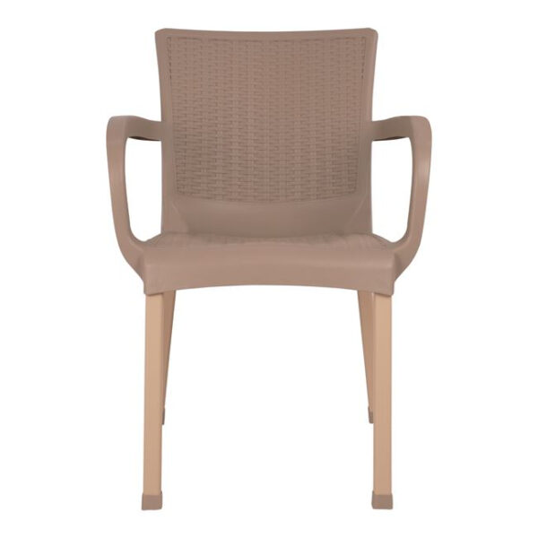 ΠΟΛΥΘΡΟΝΑ ΠΟΛΥΠΡΟΠΥΛΕΝΙΟΥ RATTAN ΠΟΔΙ ALU HM5591.02 ΚΑΠΟΥΤΣΙΝΟ 60x60x82 cm - Image 3