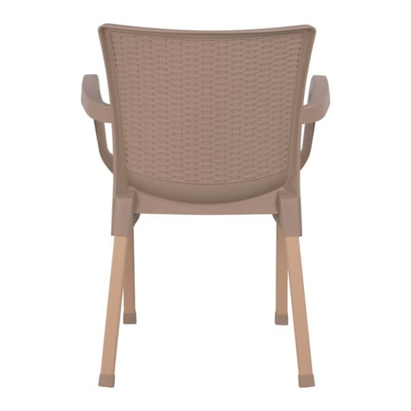 ΠΟΛΥΘΡΟΝΑ ΠΟΛΥΠΡΟΠΥΛΕΝΙΟΥ RATTAN ΠΟΔΙ ALU HM5591.02 ΚΑΠΟΥΤΣΙΝΟ 60x60x82 cm - Image 6