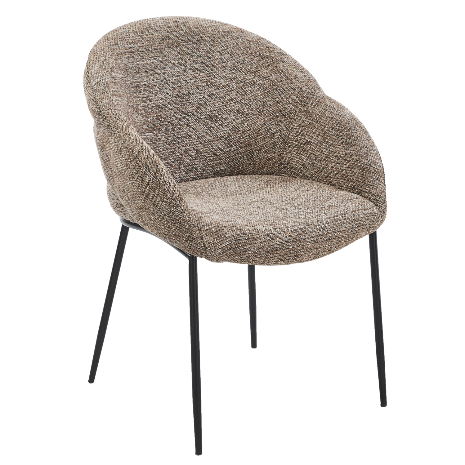 HM18424.03 ΠΟΛΥΘΡΟΝΑ ΤΡΑΠΕΖΑΡΙΑΣ DRENNY HM18424.03 TAUPE ΥΦΑΣΜΑ-ΜΕΤΑΛ.ΜΑΥΡΑ ΠΟΔΙΑ 62x62x87Υεκ - Image 1