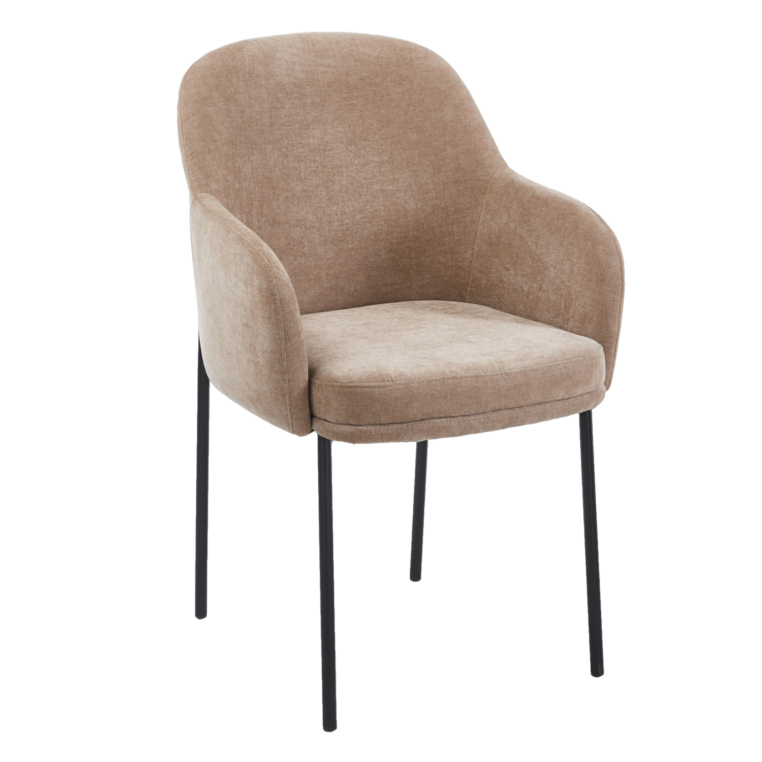 HM18429.03 ΠΟΛΥΘΡΟΝΑ ΤΡΑΠΕΖΑΡΙΑΣ MANIDO HM18429.03 TAUPE ΥΦΑΣΜΑ-ΜΕΤΑΛ.ΜΑΥΡΑ ΠΟΔΙΑ 55x62x88Υεκ - Image 1
