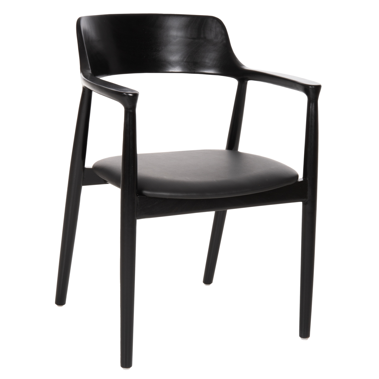 HM9634.02 ΠΟΛΥΘΡΟΝΑ ΤΡΑΠΕΖΑΡΙΑΣ KINGSLEY HM9634.02 ΞΥΛΟ ΜΑΟΝΙ- ΜΑΥΡΟ VINYL 58x53x80Yεκ. - Image 1