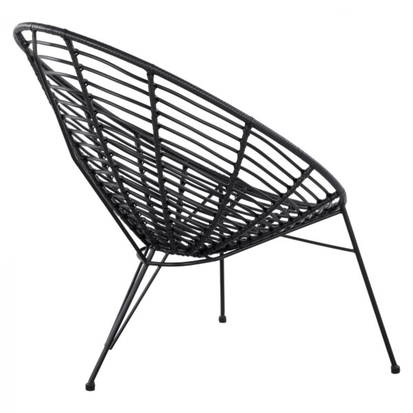 ΠΟΛΥΘΡΟΝΑ ΤΥΠΟΥ ΦΩΛΙΑ ΜΕΤΑΛΛΙΚΗ ALLEGRA HM5458.02 ΜΕ ΜΑΥΡΟ WICKER 73x83x86Υ εκ. - Image 5