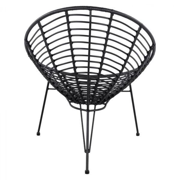 ΠΟΛΥΘΡΟΝΑ ΤΥΠΟΥ ΦΩΛΙΑ ΜΕΤΑΛΛΙΚΗ ALLEGRA HM5458.02 ΜΕ ΜΑΥΡΟ WICKER 73x83x86Υ εκ. - Image 6