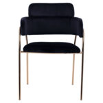 ΠΟΛΥΘΡΟΝΑΚΙ KELSO HM8521.04 ΒΕΛΟΥΔΟ ΜΑΥΡΟ & ΕΠΙΧΡΥΣΟ ΠΟΔΙ 52,5x52x80Υ εκ. - Image 3