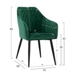 ΠΟΛΥΘΡΟΝΑΚΙ CHARLES HM8522.03 ΜΕ ΚΥΠΑΡΙΣΣΙ ΒΕΛΟΥΔΟ 52x60x89Υ εκ. - Image 2