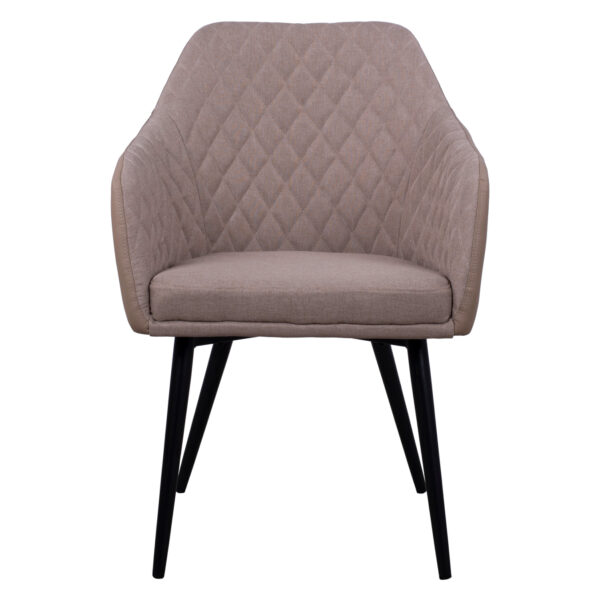 ΠΟΛΥΘΡΟΝΑΚΙ CHARLES HM8522.07 ΜΕ ΥΦΑΣΜΑ ΜΠΕΖ & PU ΜΠΕΖ 57x63x83Υ εκ. - Image 3