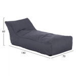 ΠΟΥΦ ALOK HM5806.02 ΓΚΡΙ ΜΕ UV PROTECTION  140x70x60Υ εκ. - Image 2