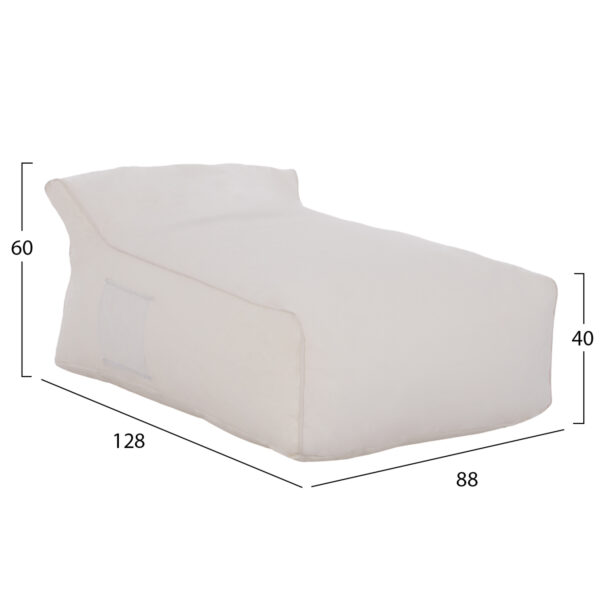 ΠΟΥΦ ZAFER HM5772.11 ΜΕ TEXTILENE 600gr/m2 2X1 ΛΕΥΚΟ 88x128x60Υεκ - Image 2