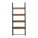 ΡΑΦΙΕΡΑ IZABEL HM18376.01 ΜΕΤΑΛΛΟ--ΜΕΛΑΜΙΝΗ ΣΕ OAK 75x36x185Υεκ. - Image 3