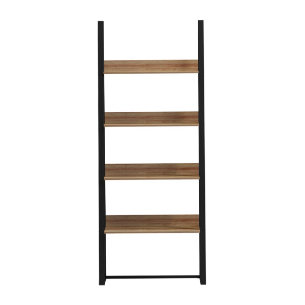 ΡΑΦΙΕΡΑ IZABEL HM18376.01 ΜΕΤΑΛΛΟ--ΜΕΛΑΜΙΝΗ ΣΕ OAK 75x36x185Υεκ. - Image 3