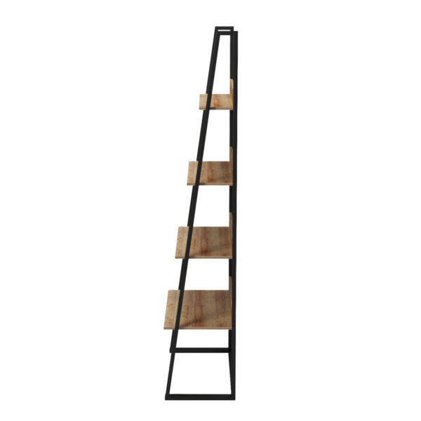 ΡΑΦΙΕΡΑ IZABEL HM18376.01 ΜΕΤΑΛΛΟ--ΜΕΛΑΜΙΝΗ ΣΕ OAK 75x36x185Υεκ. - Image 4