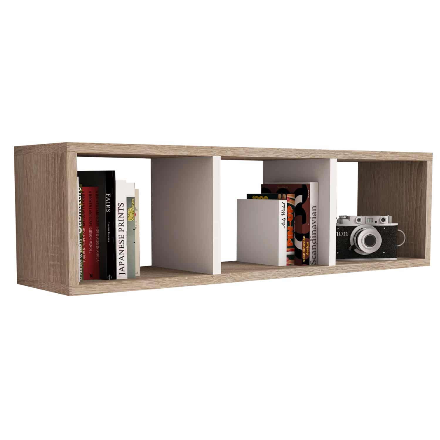 HM9228.12 ΡΑΦΙΕΡΑ ΤΟΙΧΟΥ ΜΕΛΑΜΙΝΗΣ SONAMA & ΛΕΥΚΟ HM9228.12 90x22x25,6Υ εκ. - Image 1