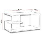 Τραπέζι σαλονιού 2046 ORTA Λευκό 40x51x91εκ., All4home - Image 2