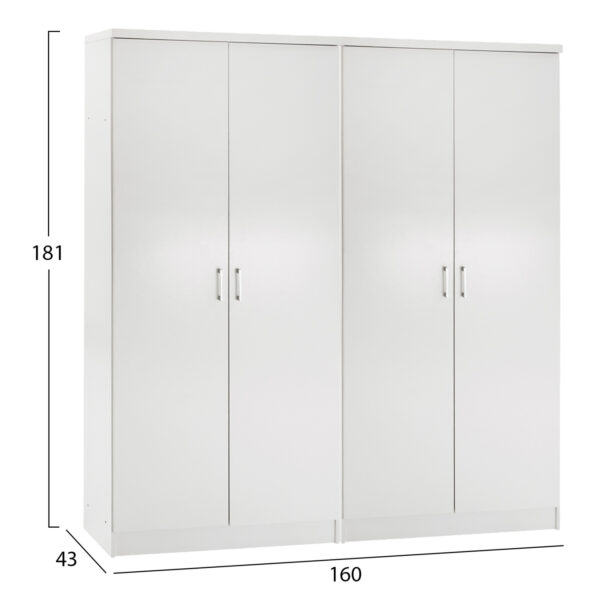 ΣΕΤ 2 ΝΤΟΥΛΑΠΕΣ 2ΦΥΛΛΕΣ JENNA HM11350.05 ΜΕΛΑΜΙΝΗ ΣΕ ΛΕΥΚΟ 160x43x181Υεκ - Image 2